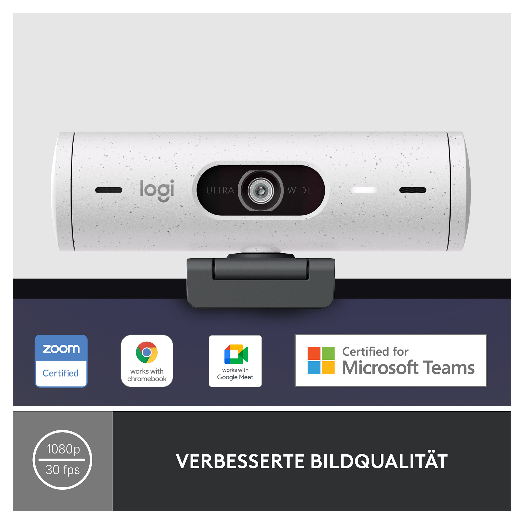 Logitech Brio 100 Full HD Webcam, 1080p, 2MP, Built-in Microphone, Privacy Shutter, USB-A – Graphite - 9
