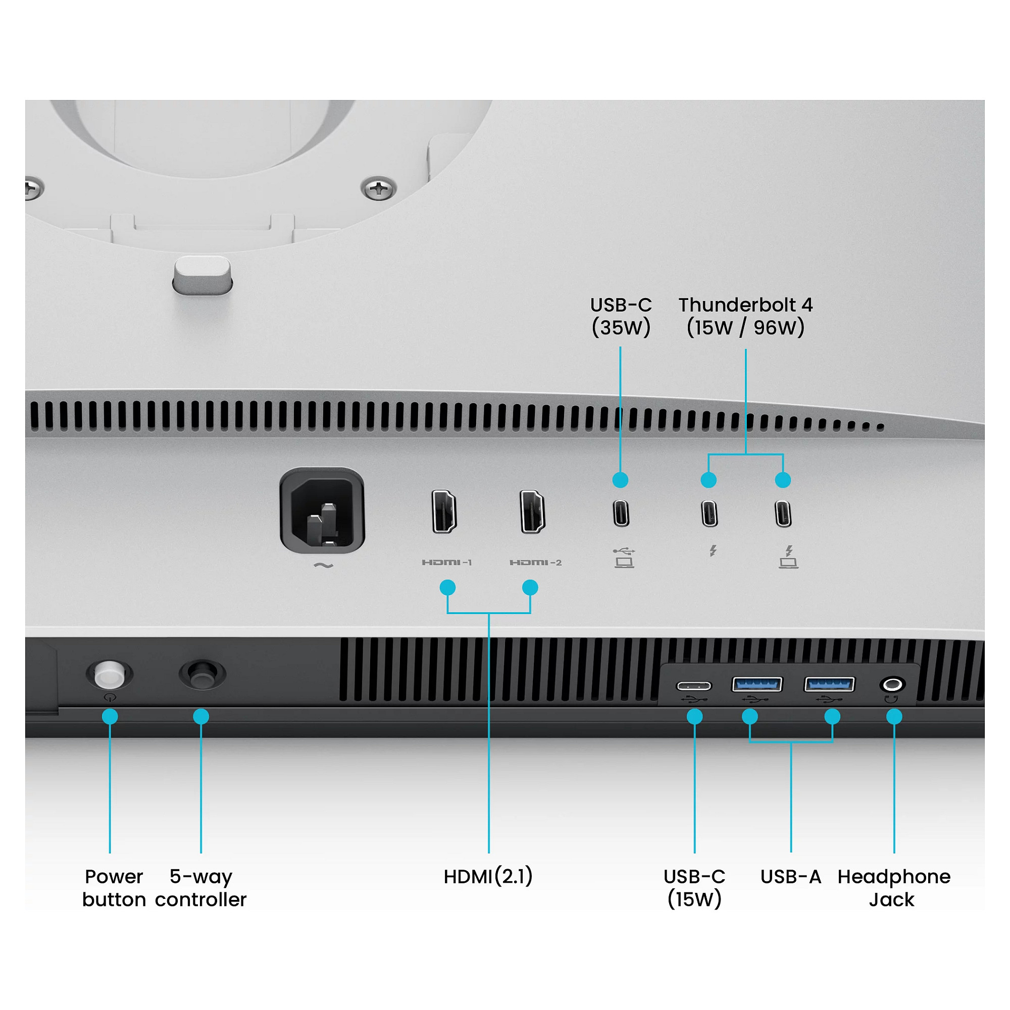 Monitor Lenovo ThinkVision P27h-30 / 27" / QHD IPS / 60Hz / 4ms / HDMI+DP+USB-C - Bardhë - 3