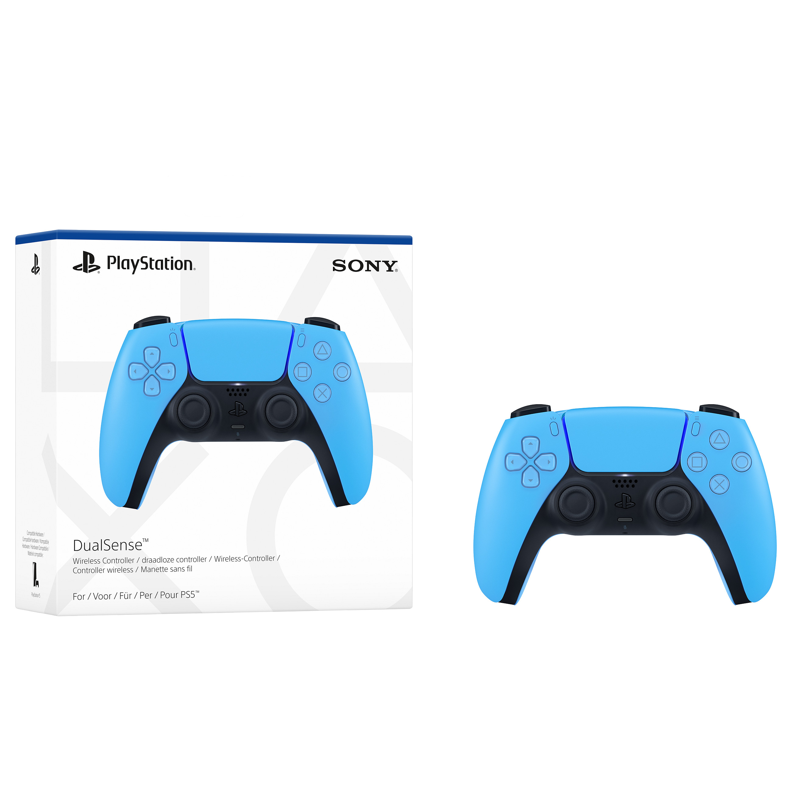 Kontroller për Sony Playstation 5 DualSense Wireless Controller - PS5 / Starlight Blue - 5