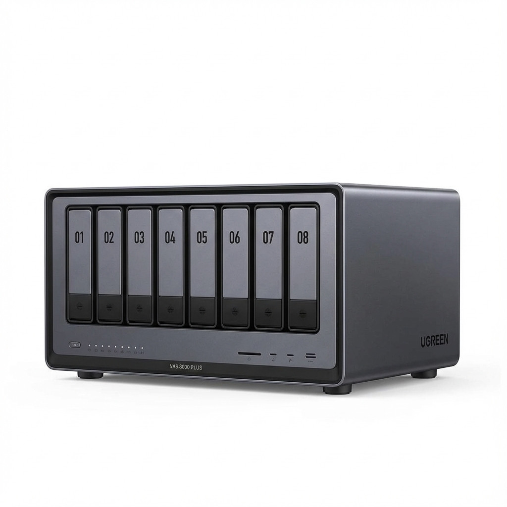 UGREEN NASync DXP8800 Plus 8-Bay NAS me Intel Core i5 12th Gen, 8GB DDR5, Dual 10GbE dhe NVMe SSD - 1