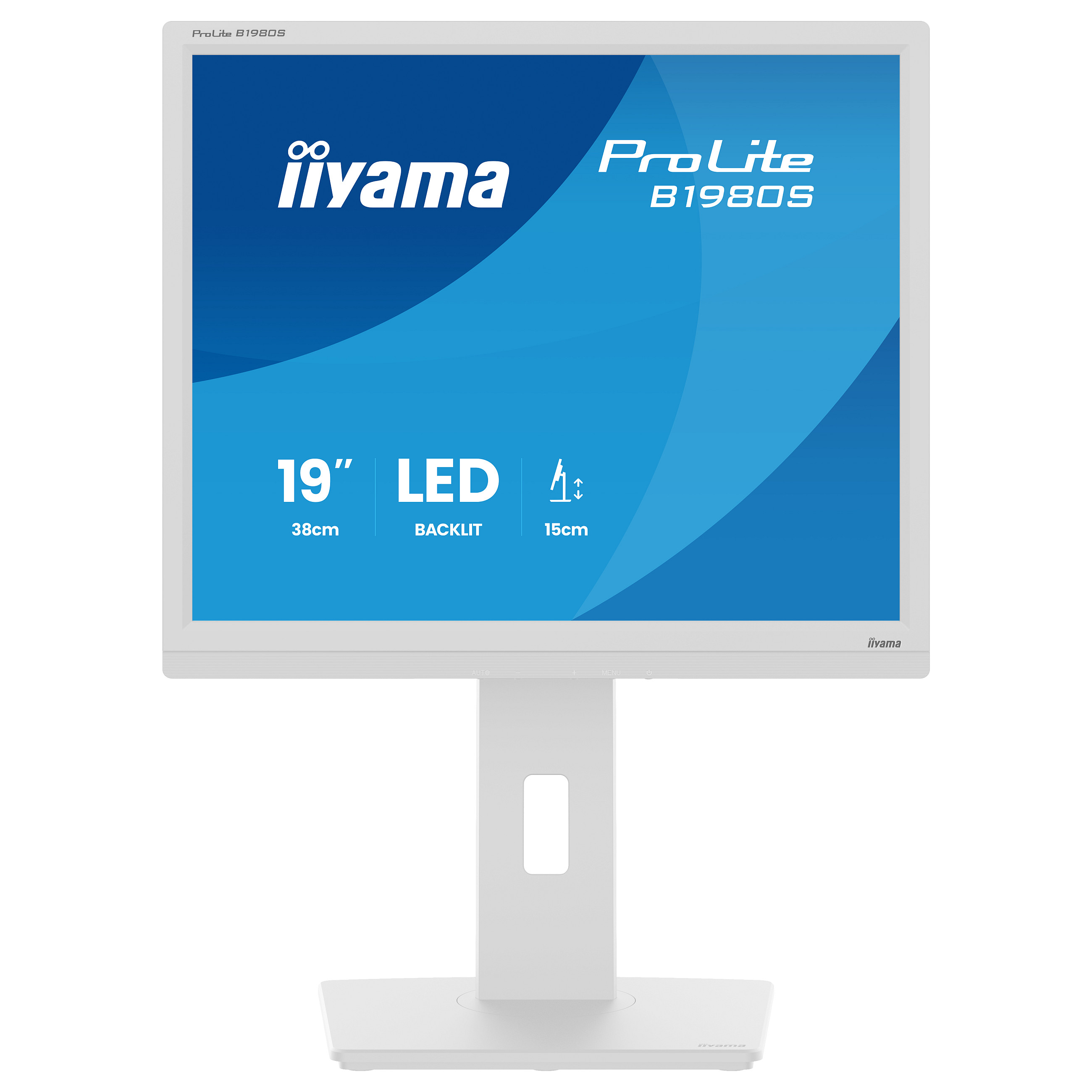 Monitor iiyama ProLite B1980S-W1 / 19″ / SXGA TN LED / 75 Hz / 3ms / HDMI + DP / Lift + Pivot + Speaker - Bardhë - 5