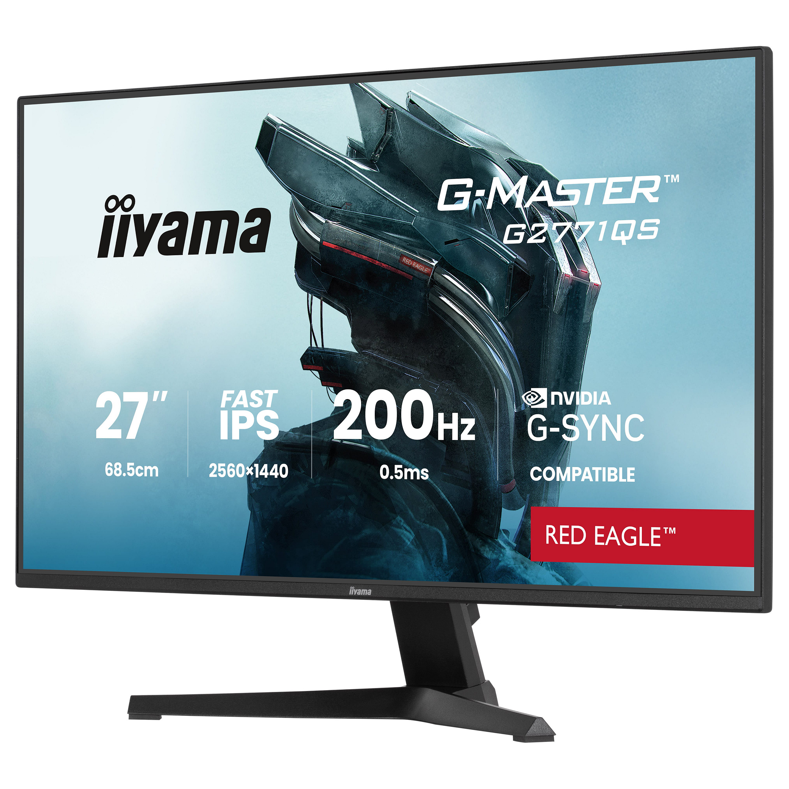 Monitor Gaming IIYAMA G2771QS-B1 / 27"/ Wide Quad HD Fast IPS / 200 Hz / 0.5 ms / HDMI+DP+HDCP - Zezë - 2