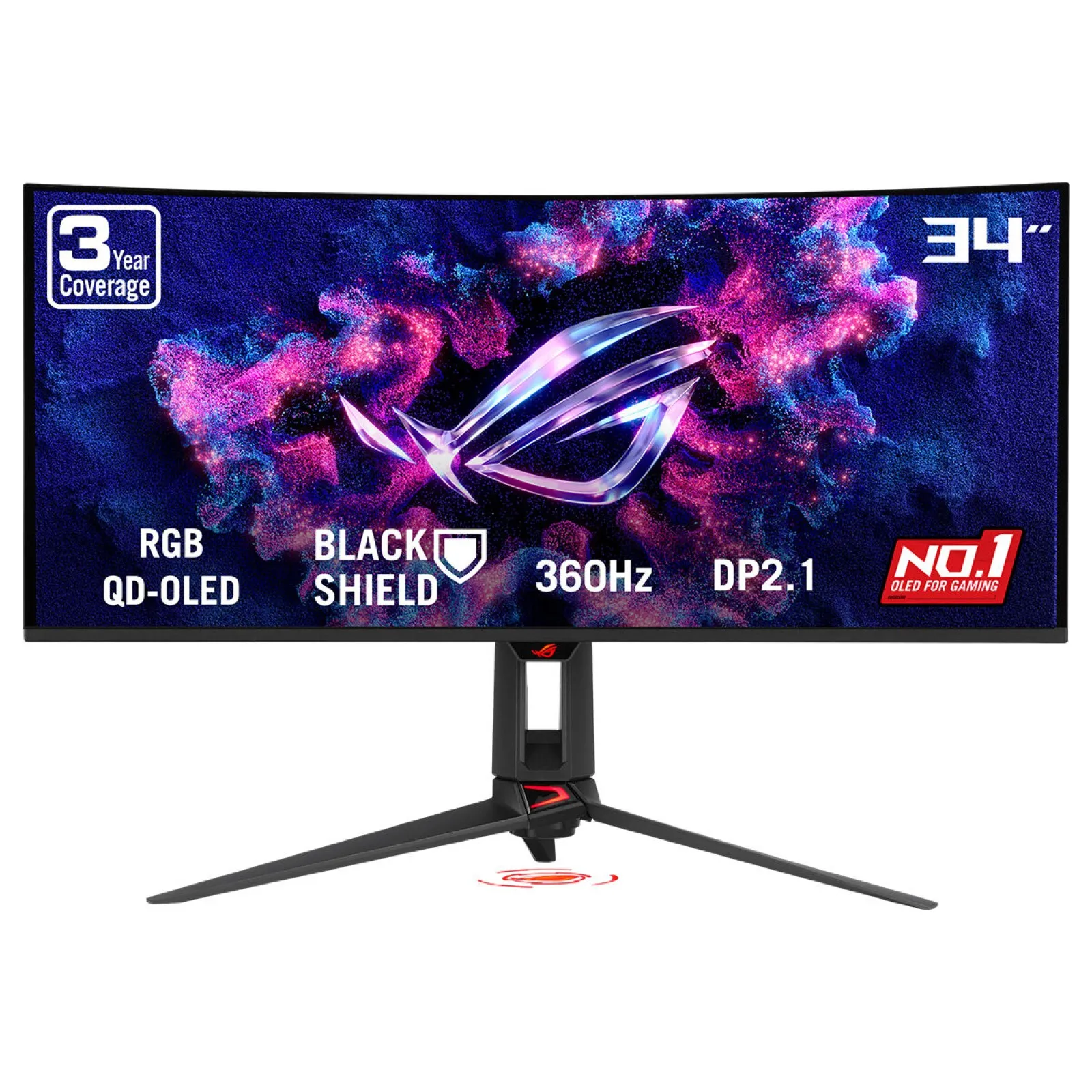 Monitor Gaming ASUS ROG Swift OLED PG34WCDN / 34" / WQHD QD-OLED / 360Hz / 0.03ms / HDMI+DisplayPort+USB-C - Zezë