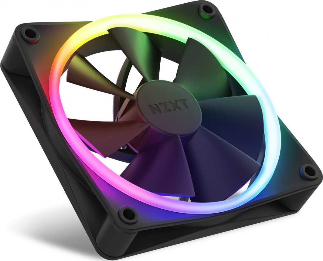 Ftohës për Kasë NZXT F120 / 120mm / 500-1800 RPM / PWM / RGB / 3-Pack – Zezë - 2