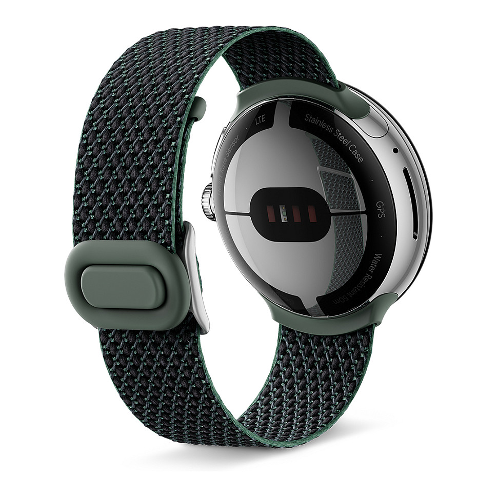 Rrip për orë Google Pixel Watch Woven Band for Pixel Watch 137 - 203 mm-  Gjelbër e mbyllur - 3