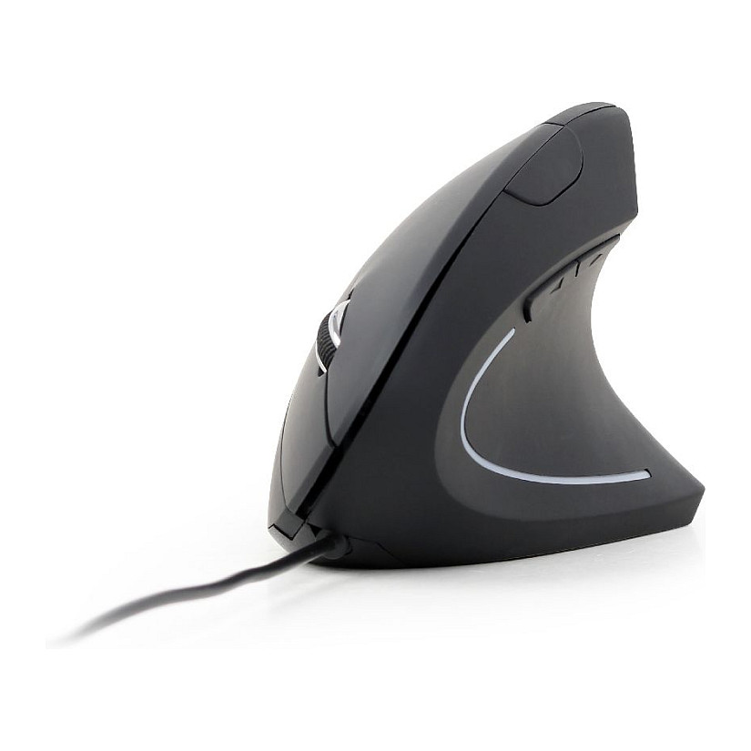 Maus me kabllo Gembird MUS-ERGO-01 / 3200 DPI / USB-A / 6 Butona - Zezë - 1