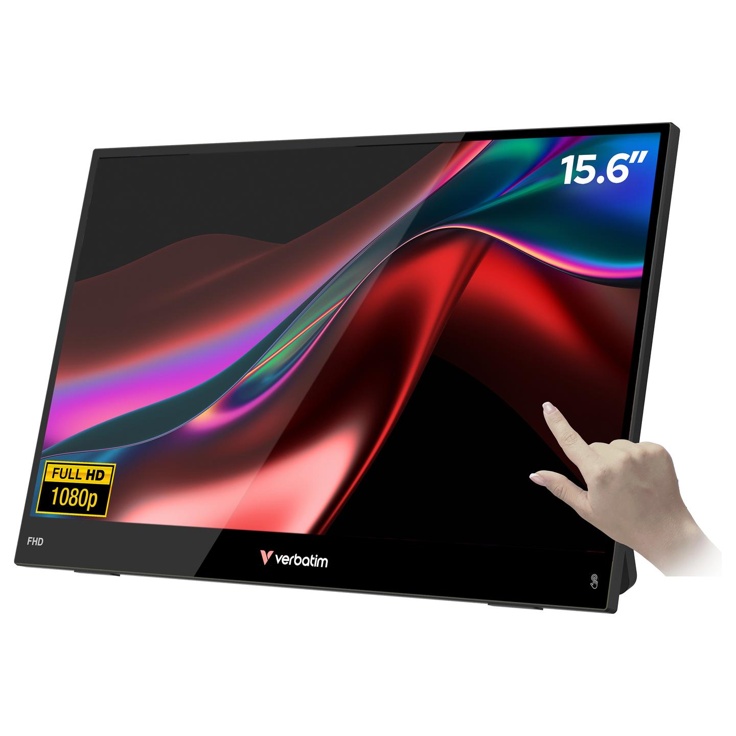 Monitor Portativ Verbatim LIGHT FHD Touch / 15.6" / Full HD LCD Touchscreen / USB-C+Audio - Zezë