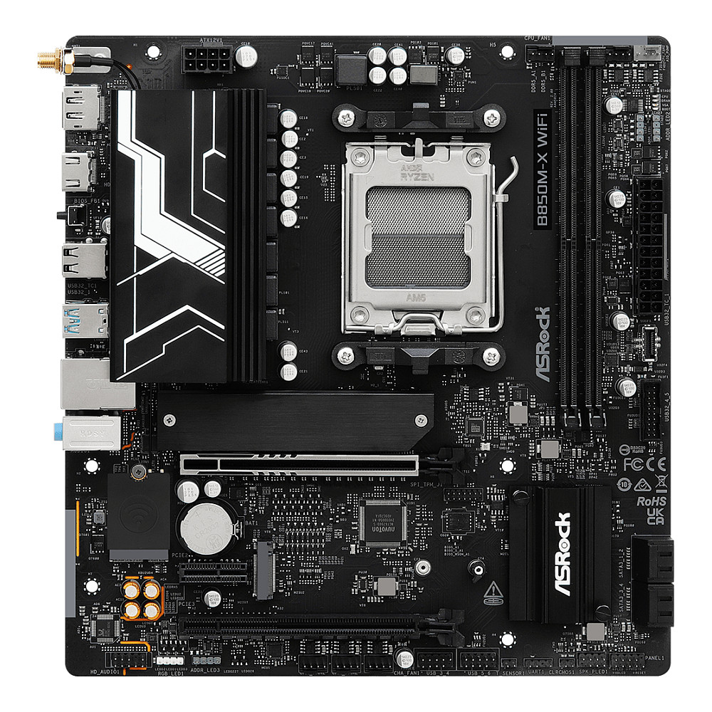 Pllakë Amë AMD AM5 ASRock B850M‑X WiFi R2.0 / mATX / DDR5 / HDMI+DP - 3