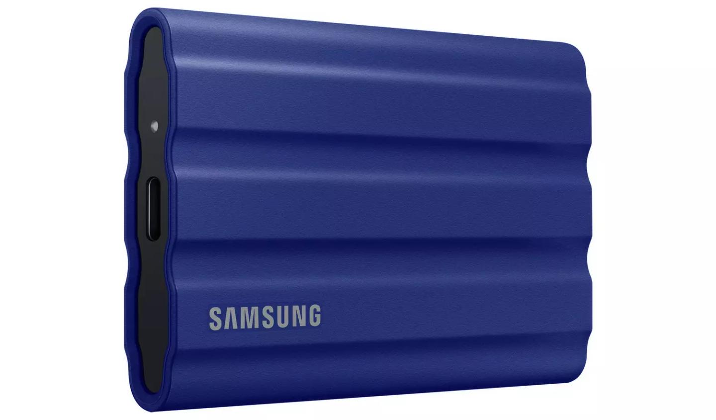 SSD e Jashtme Samsung T7 Shield, 2TB, USB 3.2 Gen 2, 1050MB/s Read, 1000MB/s Write, IP65 - Blu