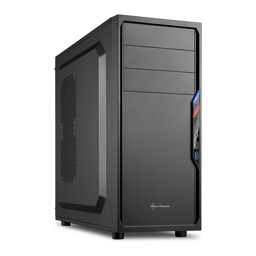 Kasë Sharkoon VS4-V USB3.0 Midi Tower - Zezë - 1
