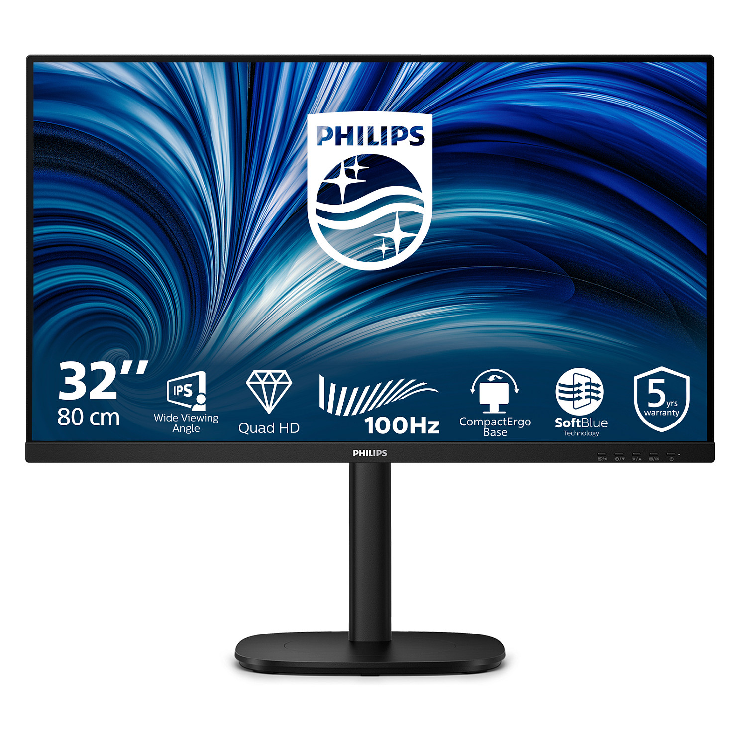 Monitor Philips 32B2N3500 / 31.5"/ Quad HD IPS LCD / 100Hz / 4ms / HDMI+DP - Zezë - 1