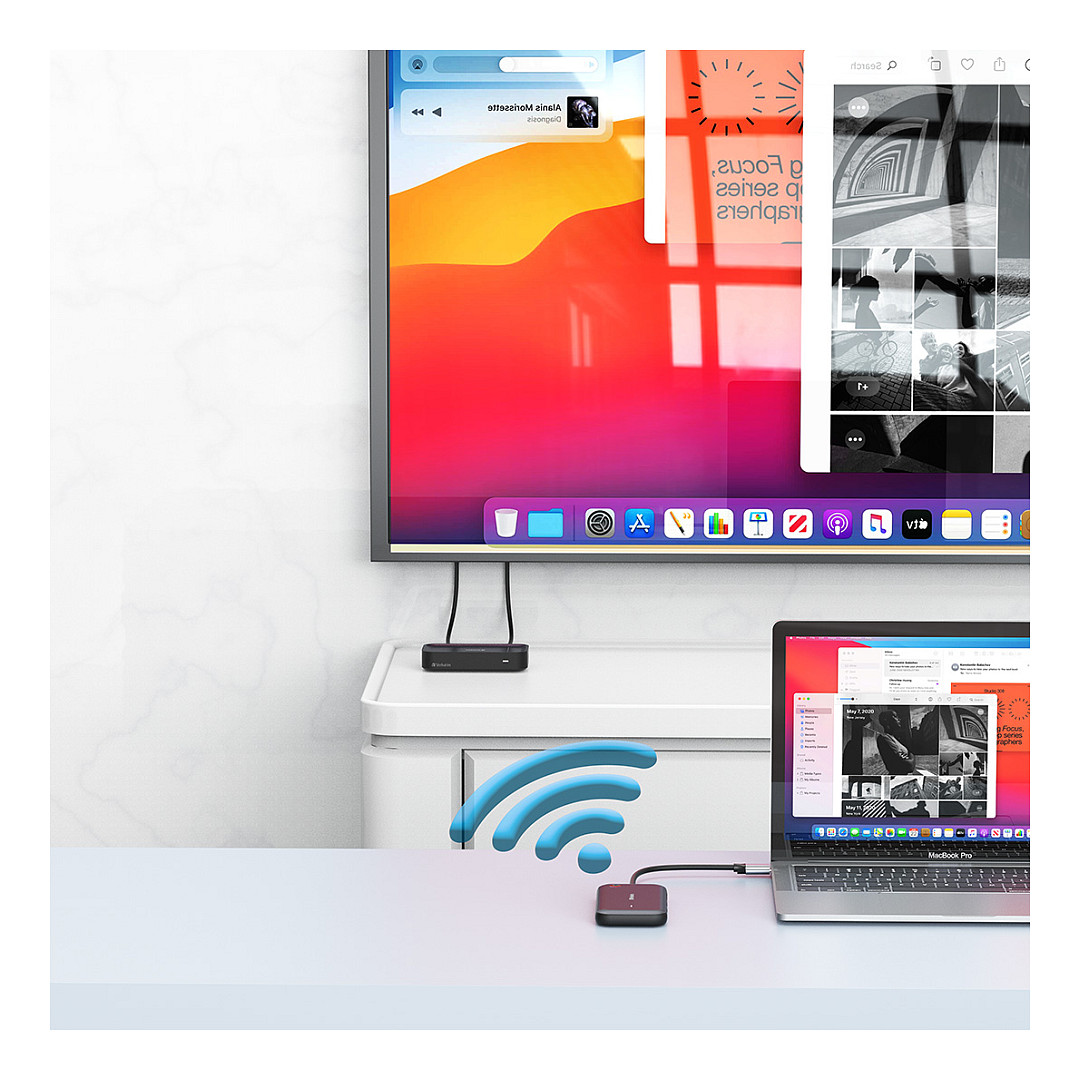 HUB Verbatim WDA-01 / USB-C / Wireless Display Adapter / HDMI - VGA - 2