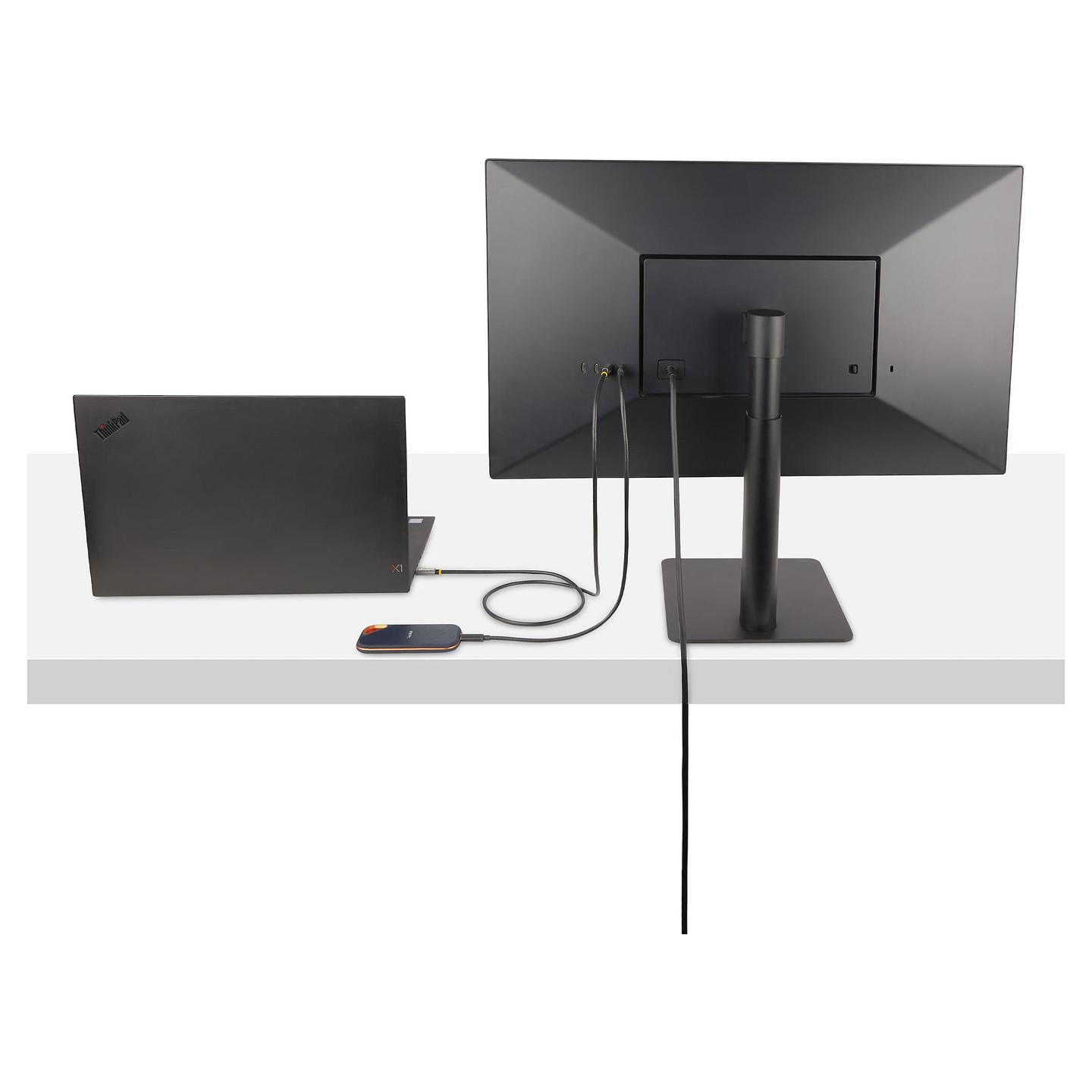Kabllo USB StarTech.com CC1M-40G-USB-CABLE / USB-C në USB-C / USB4 Gen 2x2 / 40 Gbit/s / PD 100W / 5A / 8K 120Hz / 1m - Hiri/Zezë - 11