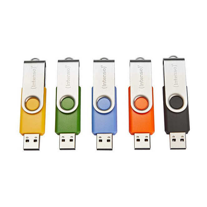 USB Flash Drive Intenso Basic Line / 32GB / USB 2.0 / 5 Copë / Swivel - Mix