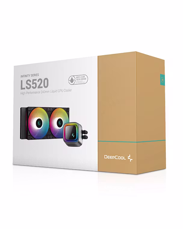 Ftohës për Procesor DeepCool LS520 / 240mm / 2x120mm / 500-2250RPM / 85.85CFM / ARGB - Zezë - 4
