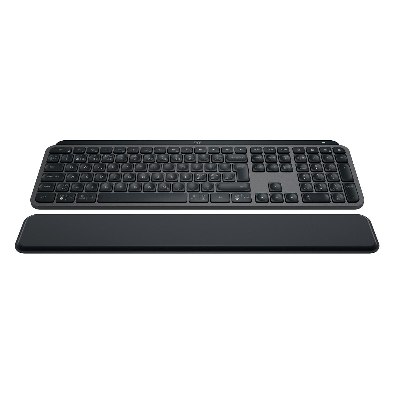 Tastierë pa kabllo Logitech MX Keys S, QWERTY Nordic, Bluetooth, Ndriçim LED i Bardhë, Mbështetëse për Kyçet e Duarve – Grafit