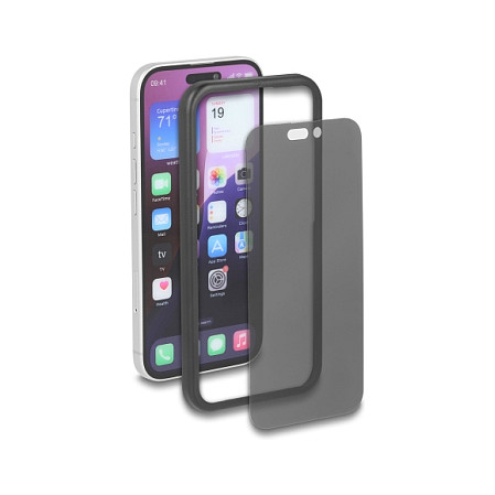 Mbrojtëse për ekran DeLOCK / Apple iPhone 16 / Xham Tempered Glass Privacy Anti-Spy 4-Way - Transparente