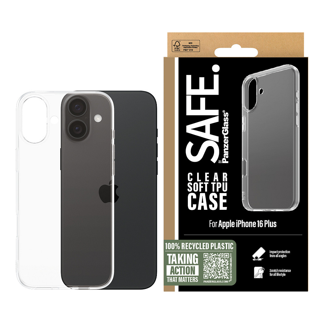 Aksesorë për telefon SAFE / TPU Case / Transparent / iPhone 16 Plus - 2