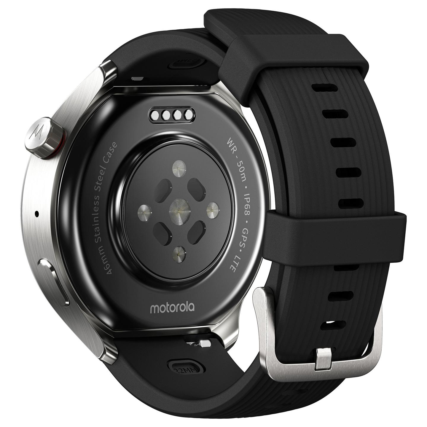 Orë e Mençur Motorola moto watch ultra, 46mm, 1.5", pOLED, 2GB, 32GB, Snapdragon W5+ Gen 1, LTE, Wi-Fi, GPS - Zezë - 8
