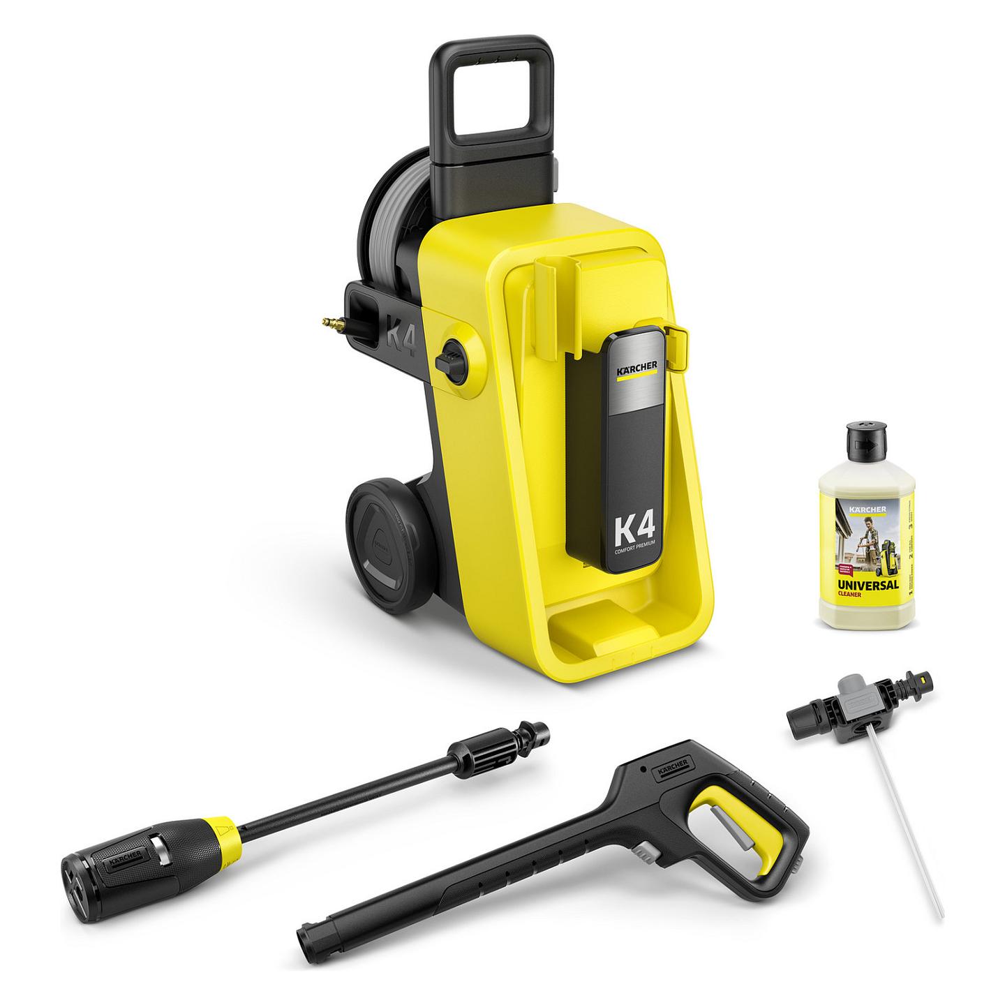 Pastrues me presion Kärcher K 4 Comfort Premium / 1800W / 130 Bar / 420L/h / PremiumFlex - Verdhë/Zezë