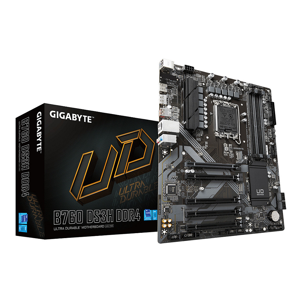 Pllakë Amë MB Intel 1700 Gigabyte B760 DS3H / DDR4 / LGA 1700 / HDMI+DP - 1