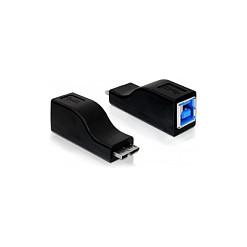 Adapter USB DeLOCK 65216, USB 3.0, Micro USB-B Mashkull në USB-B Femër, 5Gbps - Zezë