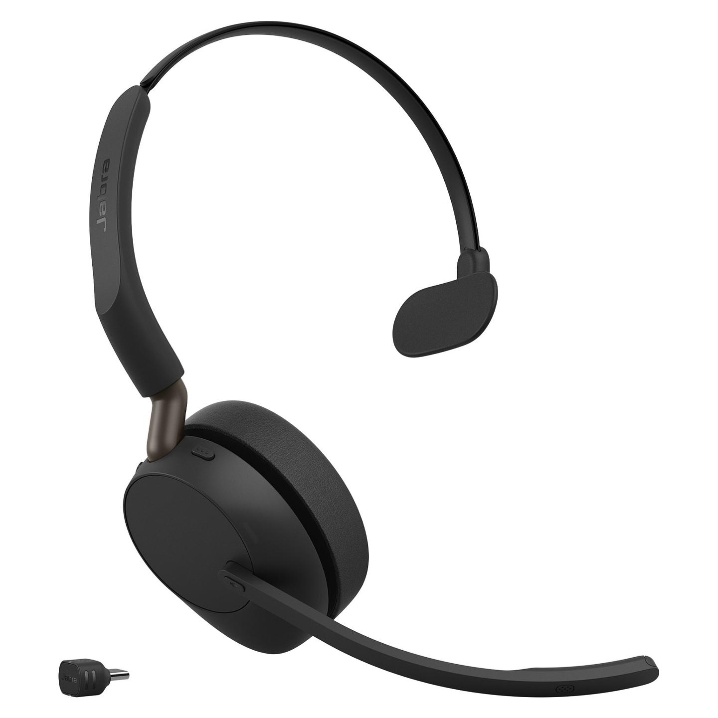 Kufje pa kabllo Jabra Evolve3 65 Mono, Bluetooth 5.3, ANC, 28mm, Link 390c, UC, Bazë Karikimi – Zezë - 3