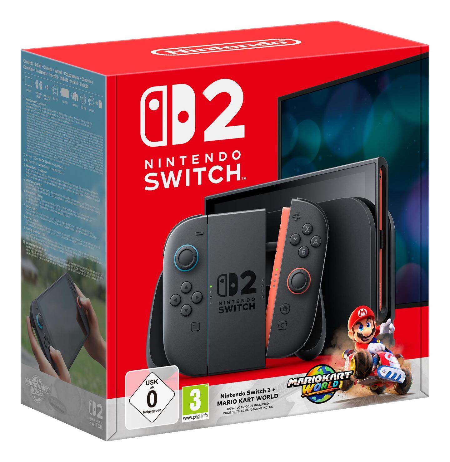 Konzolë Nintendo Switch 2 + Mario Kart World / 10015920 / 256GB / 7.9" / LCD – Zezë
