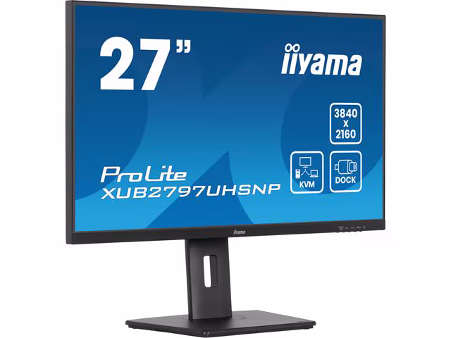 Monitor IIYAMA ProLite XUB2797UHSNP / XUB2797UHSNP-B1 / 27"/ 4K Ultra HD IPS / 60Hz / 4ms / HDMI+USB+DP - Zezë - 3