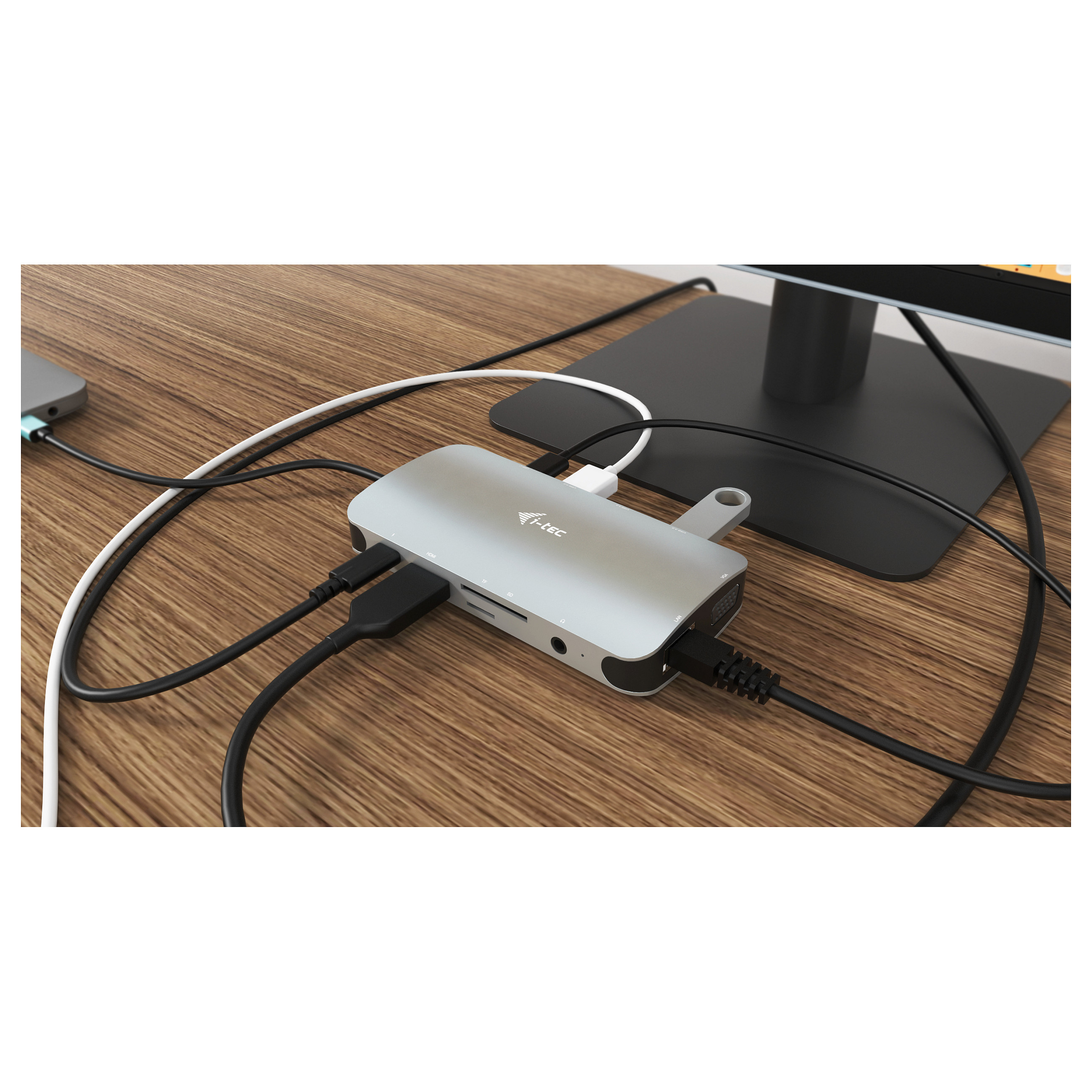 Docking Station I-TEC USB-C Nano / HDMI & VGA / PD / LAN / USB - Argjend - 10