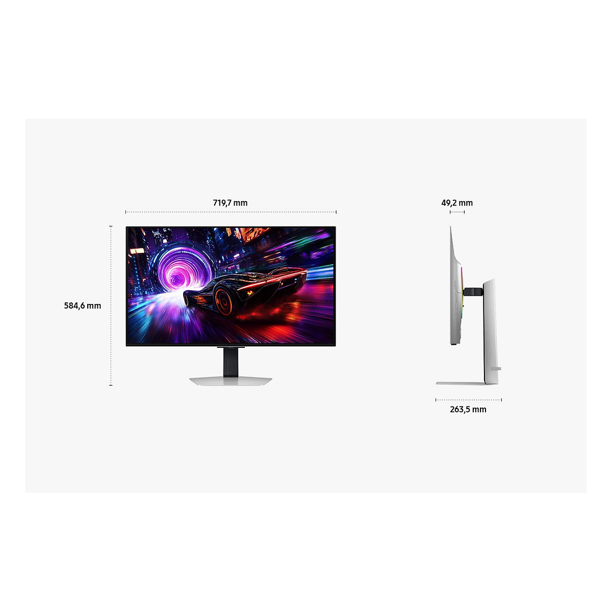 Monitor Gaming Samsung Odyssey G81SF (LS32FG814SUXEN) / 32"/ 4K Ultra HD / OLED / 240Hz / 0.03 ms / USB-B + HDMI + USB-A + DisplayPort - Argjend - 5