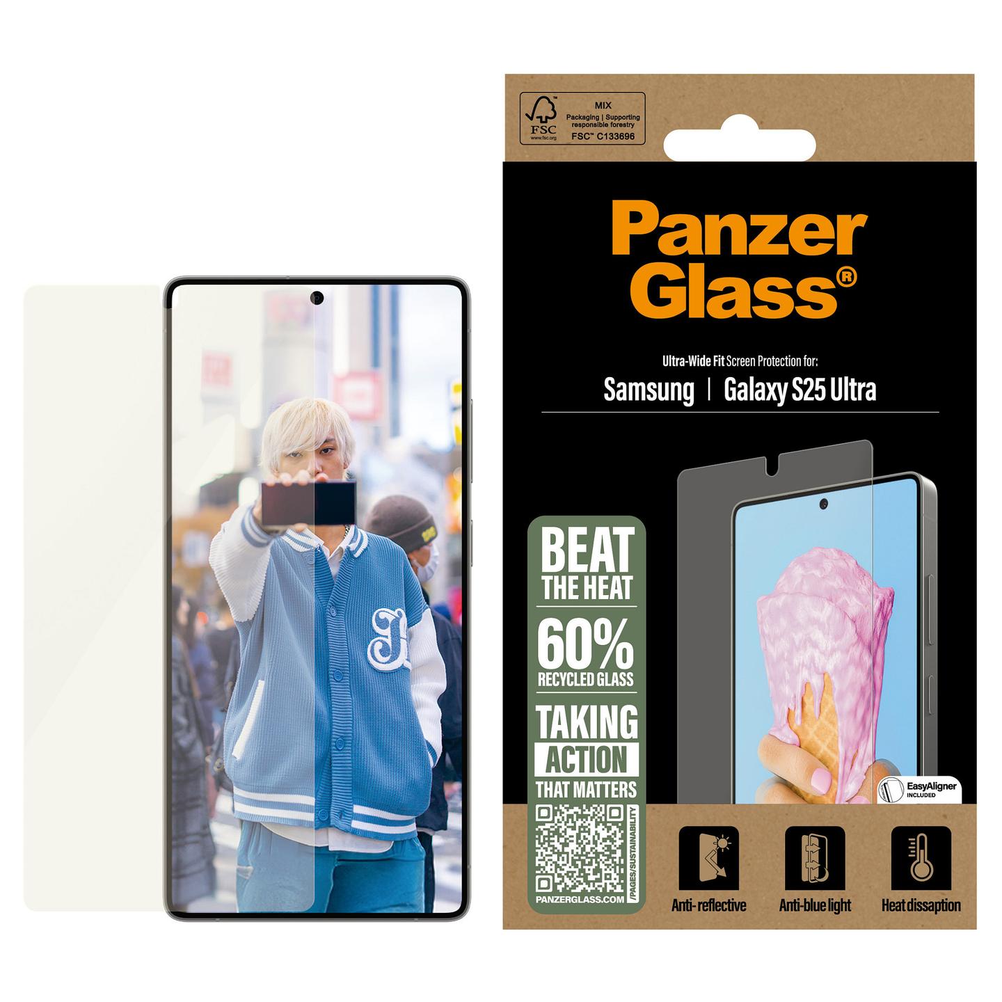 Mbrojtëse për ekran PanzerGlass All-in-One / Samsung Galaxy S25 Ultra / Ultra-Wide Fit / EasyAligner - Transparente - 2