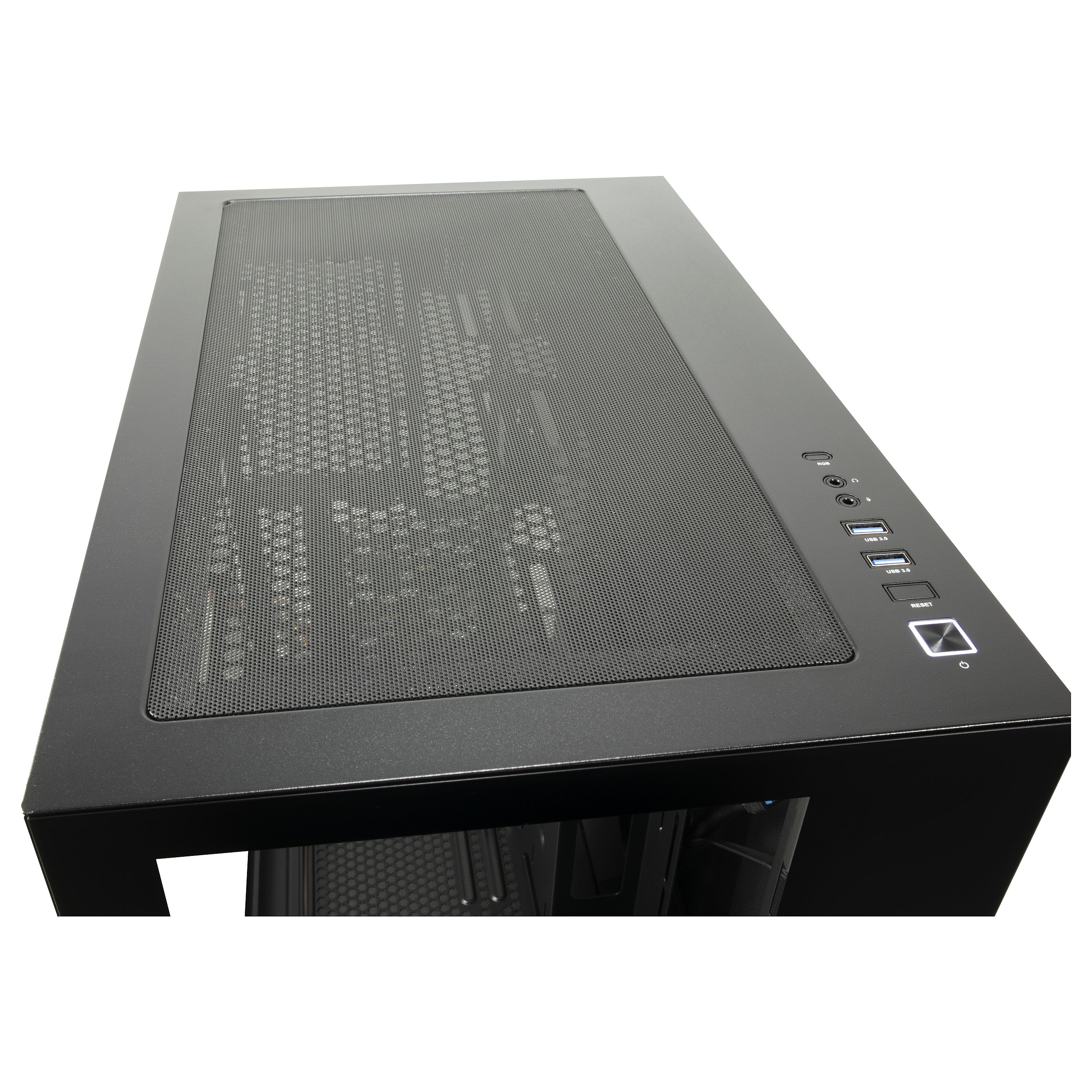 Kasë PC Inter-Tech C-703 Vision / Midi Tower / ATX / 10x 120mm Fan Support / 3x 2.5" + 2x 3.5" Bay / Tempered Glass - Zezë - 9