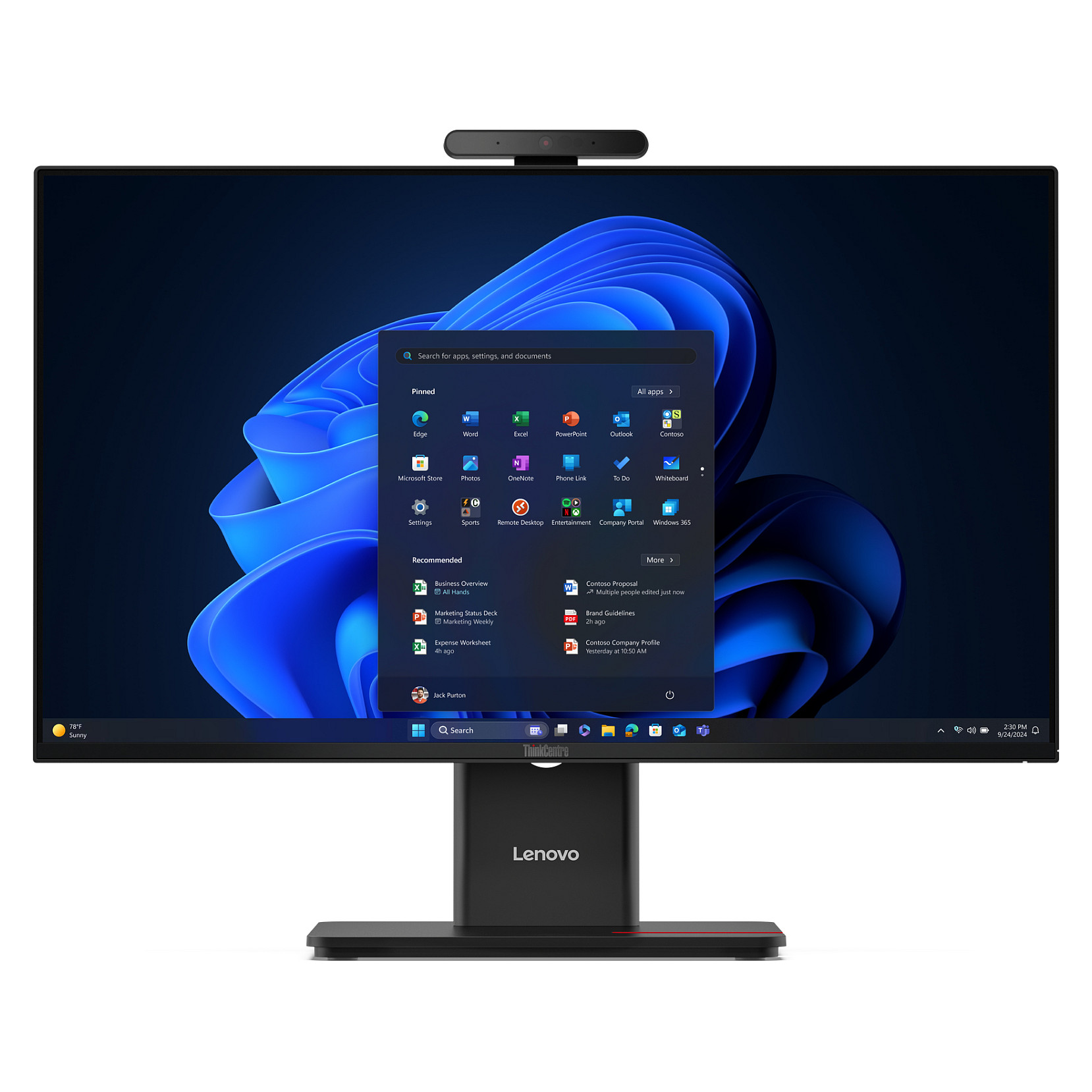 AIO Lenovo ThinkCentre M70a 24 G6 u5 235 vPro ENT /  Ultra 5-235T / 16GB DDR5 / 512GB / 23.8" Full HD / Intel Graphics / Kb + Mouse - Zezë - 9