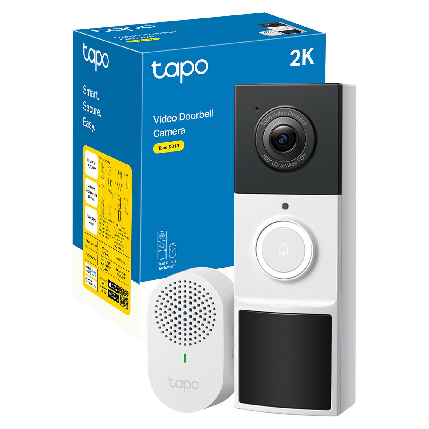 Kamera Sigurie IP CCTV TP-Link Tapo D210, 2K 3MP, 2304 × 1296, Wi-Fi, 160°, IP65, Bateri 180 Ditë - Bardhë - 4