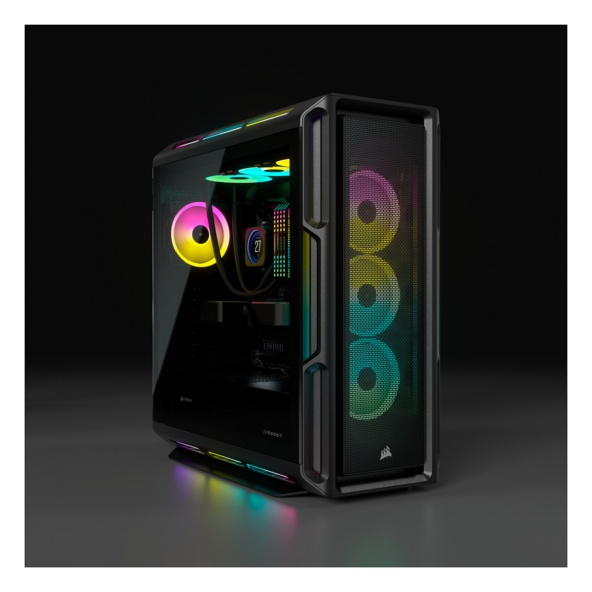 Kasë Midi Corsair iCUE 5000T, RGB, e zezë - 3