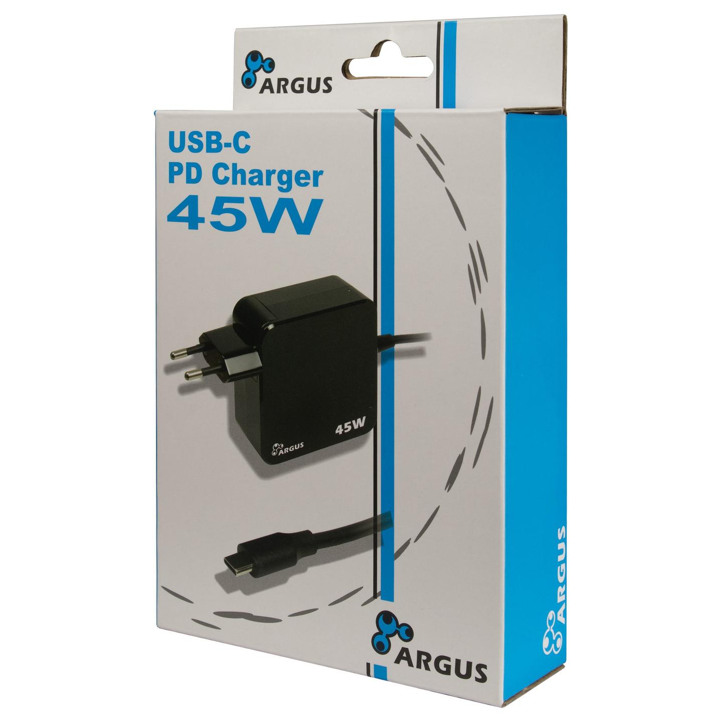 Karikues Inter-Tech PD-2045 / 45W / 1x USB-C / PD 3.0 / 5V–20V / 1.8m - Zezë - 2