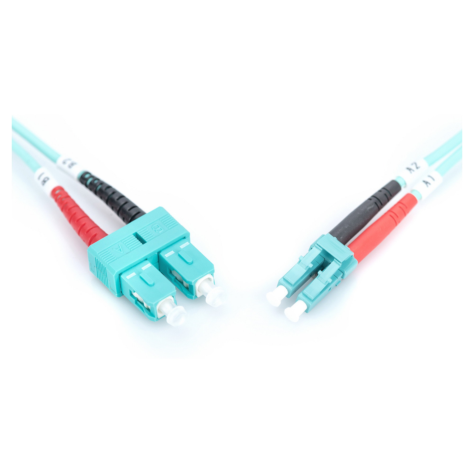 Kabllo për rrjet DIGITUS / LWL Patch Cable / LC-SC / 1.0m / Multimode Duplex / OM3 – Blu - 3