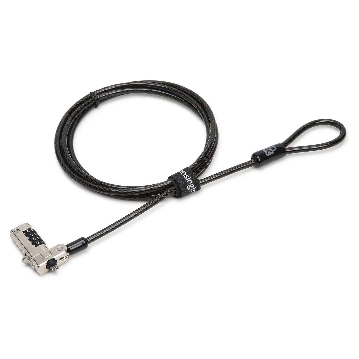 Bravë Sigurie për Laptop Kensington N17 K68008EU, Kabllo Çeliku 1.8m, Wedge Slot, Kombinim 4-Shifror, 10,000 Kombinime - Zezë