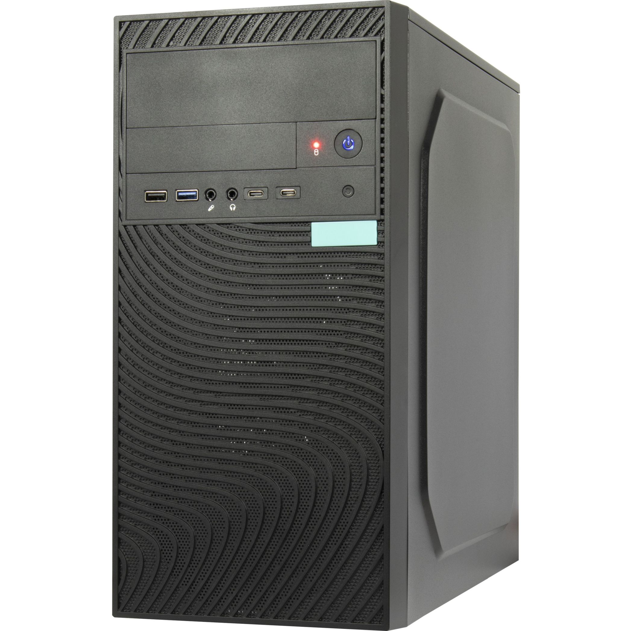 Kasë PC Inter-Tech IT-6516 Ripple / Mini Tower / Micro-ATX / Mini-ITX / 2x 120mm Fan Support / 3x 2.5" + 1x 3.5" Bay / USB-C 10Gbps - Zezë