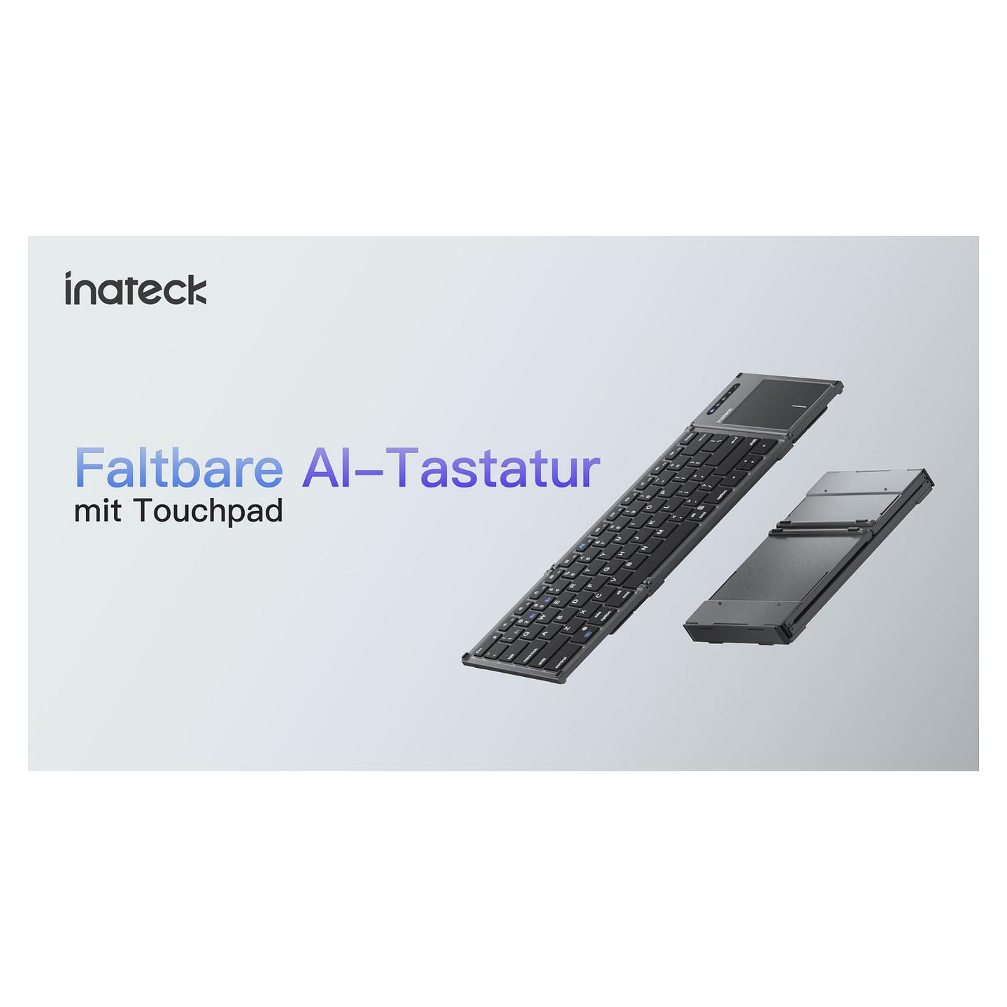 Tastierë Pa kabllo Inateck KB06101 / Kompakte / Touchpad / Bluetooth 5.3 + RF Wireless / QWERTZ – Hiri - 3