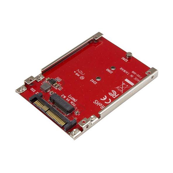 Adapter për SSD StarTech.com U2M2E125, M.2 NVMe M-Key në U.2 SFF-8639, PCIe x4, 2242/2260/2280 - Kuqe