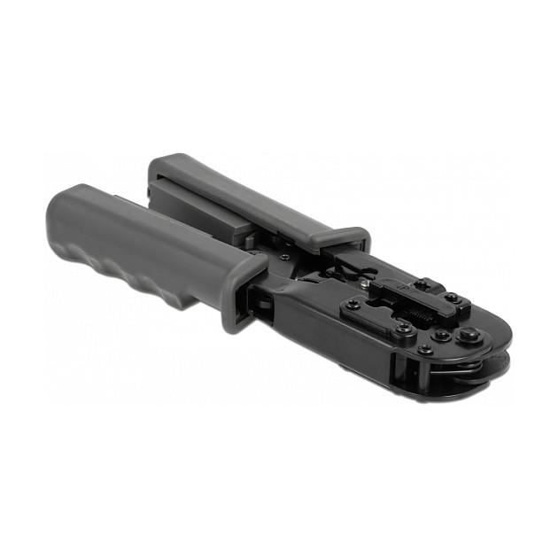 Pincë për Montimin e Konektorëve DeLOCK 90510, RJ-45, RJ-12, RJ-11, RJ-10, me Testues Rrjeti - Gri, Zezë - 2