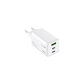 Karikues MediaRange MRMA123 / GaN / 100W / 2x USB-C / USB-A / PD 3.0 / QC 3.0 - Bardhë - 2