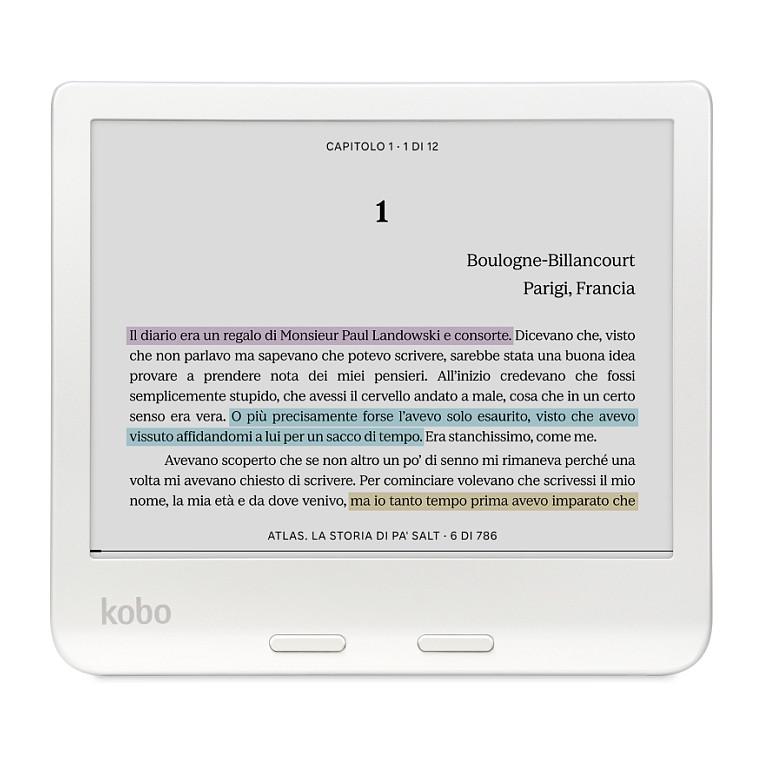E‑Book Kobo Libra Colour (N428‑KU‑WH‑K‑CK) 7"/ 32GB - Bardhë - 3