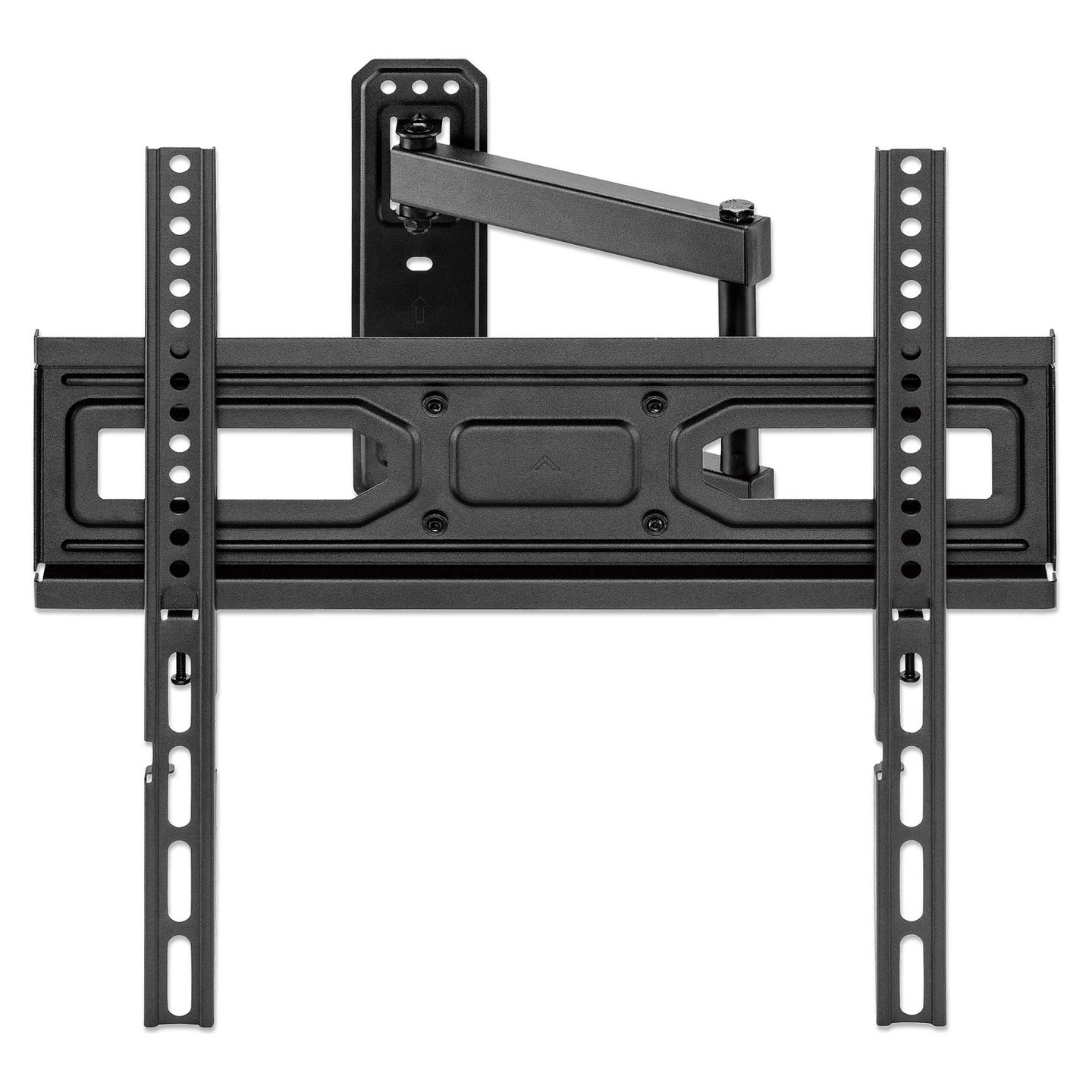 Mbajtëse Muri për TV Manhattan 462419 / 32"-55" / 35kg / Full Motion / Tilt -15° deri +3° / Swivel ±90° - Zezë - 3