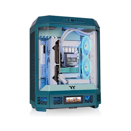 Kasë PC Thermaltake The Tower 600 / Mid Tower / ATX / 120/140mm Fan Support / Tempered Glass / Vertical Design / 360mm Radiator - Blu