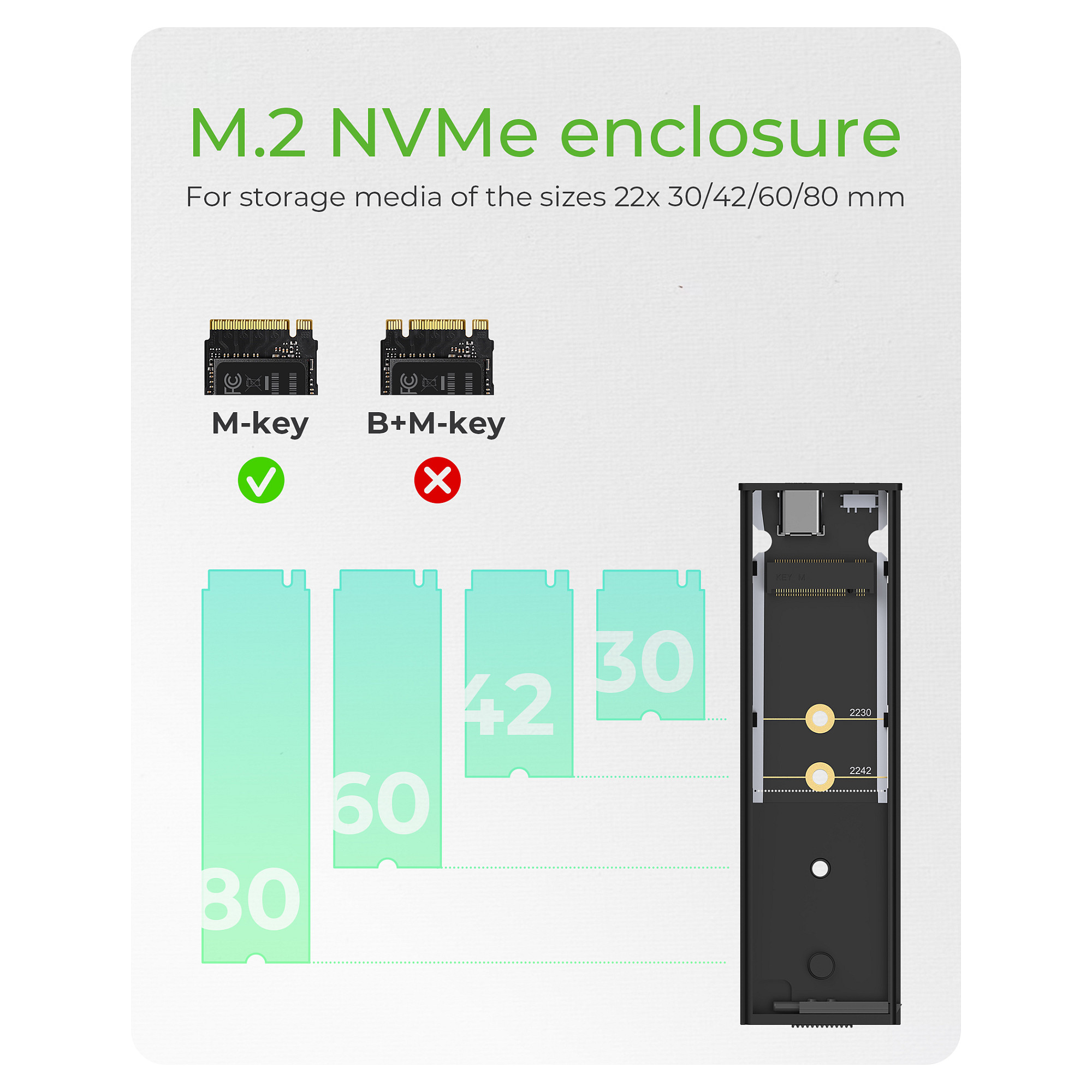 SSD të Jashtme ICY BOX IB-1807MT-C31 Kasë Externes USB-C 3.2 për M.2 NVMe SSD me mbrojtje shkrimi - 6