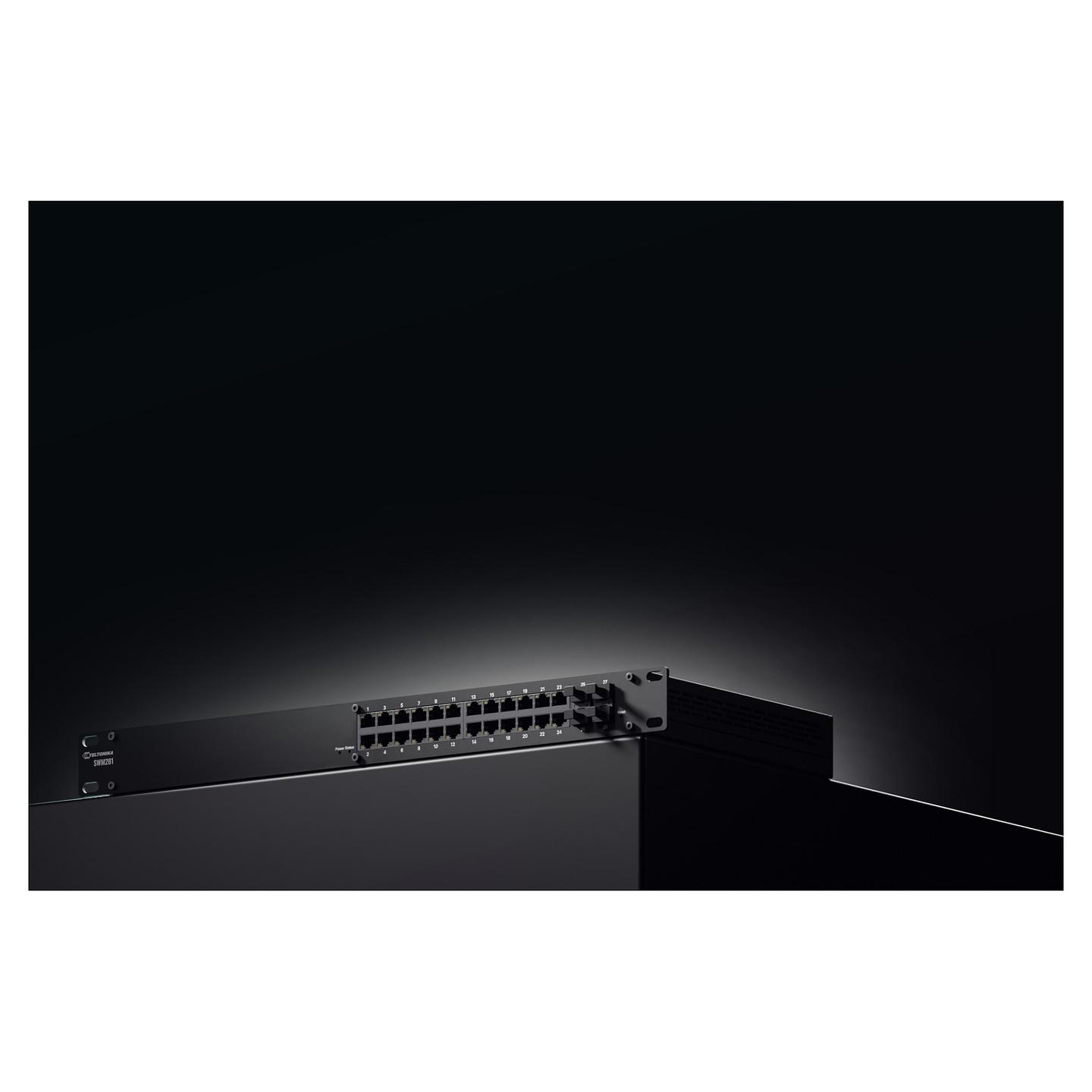 Switch Teltonika SWM281, 24x Gigabit Ethernet RJ45, 4x Gigabit SFP, 56Gbps, Layer 2+ Managed, Rack 1U - Hiri - 6