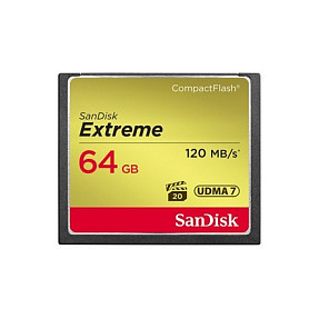 Kartë Memorie SanDisk Extreme / 64GB / CompactFlash / 120MB/s